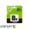 Карта пам"яті Kingston 128GB (з SD адаптером) Class 10 UHS-I U1 V10 A1 (SDCS3/128GB)
