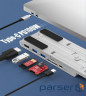 Док-станция для ноутбука CHOETECH M43 7-in-1 USB-C Multiport Adapter with Foldable Lapt (HUB-M43-SL)