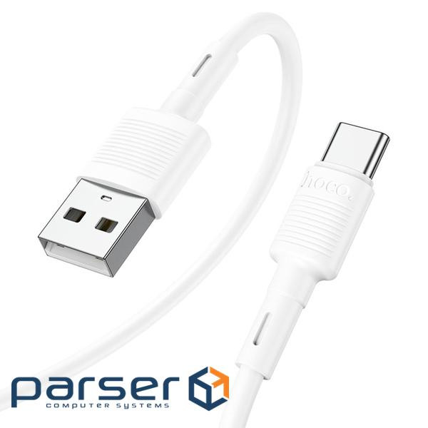 Кабель Hoco X83, Type-C-USB, 3A, White, довжина 1м , BOX (Hoco X83W / Tc)