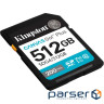 Карта пам"яті Kingston 512GB SDXC сlass 10 UHS-I U3 V30 Canvas Go Plus G4 (SDG4/512GB)