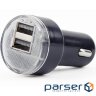 Зарядний пристрій EnerGenie USB 2.1A black (EG-U2C2A-CAR-02)