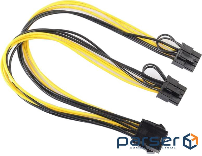Power cable for video card ATX 6pin to 8pin (6+2), 30 cm (S0939)