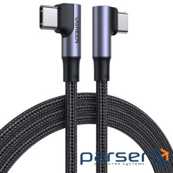 Кабель UGREEN US335 Angled Type-C to Angled Type-C 100W 2м Black (70698)