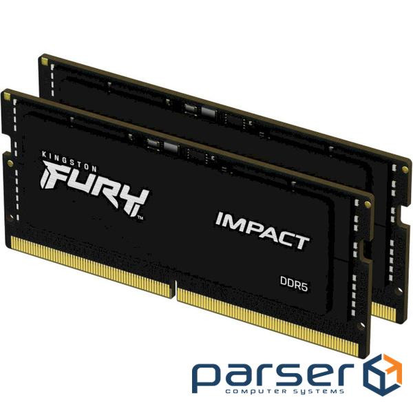 Модуль пам'яті KINGSTON FURY Impact SO-DIMM DDR5 4800MHz 16GB Kit 2x8GB (KF548S38IBK2-16)