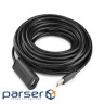 USB 2.0 AM-AF Extension Cable, 10m, Extension Cable with Chipset Black , US121 UGR (10321 black)