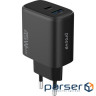 СЗУ Proove Silicone Power 2 45W (Type-C+USB) black (WCSP24110001)