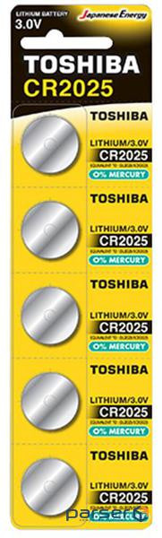 Батарейка TOSHIBA CR2025 BP 1X5 (00152702)