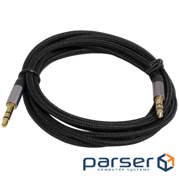 Кабель мультимедійний 3.5mm M to 3.5mm M 1.2m black Patron (CAB-PN-MUL-J-J-12)