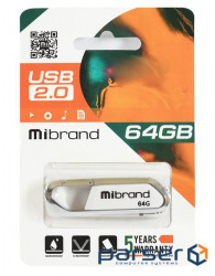 Флешка MIBRAND Aligator 64GB White (MI2.0/AL64U7W)