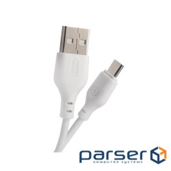 Дата кабель USB 2.0 AM to Micro 5P 1.0m 2.1A white XO (XO-NB-103-MC-1-WH)