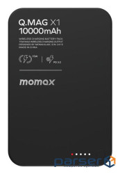 Портативний зарядний пристрій WRL 10000MAH Q.MAG X1 BLACK IP117AD MOMAX