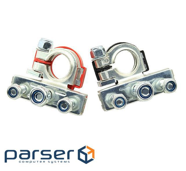 Клема для свинцево-кислотного акумулятора D8, луджена мідь, 2 штуки в упаковці, ціна за у (YT-39423) (YT-39423)