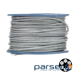 Трос APRO 3мм (2+1мм) DIN 3055 (6x7+FC) бухта 200м в ПВХ оплетке оцинкованный