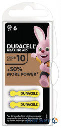 Battery Duracell 10 / P10 / PR70 Zinc Air (1.4V) * 6 (5007510/5011445) (5004320)