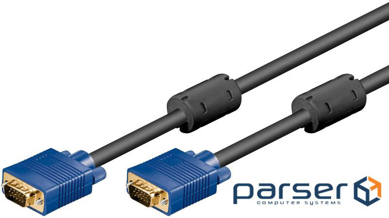 Signal monitor cable Goobay VGA HD15 M/M 1.8m, D=6.0mm Ferrite 2xShielded 3C+8 (75.09.3368-60)