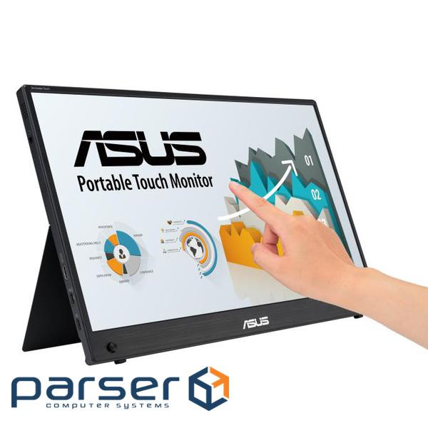 ASUS ZenScreen Touch MB16AMTR portable monitor — 16 inch (15.6 inch viewable), FHD (90LM04S0-B02170)