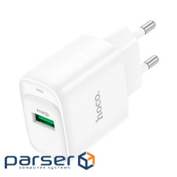 СЗУ 110-240V HOCO C140A 1xUSB, 18W, White, Blister (HOCO C140AW)