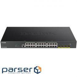 Network switch Cisco SG350X-48-K9-EU Тип - управляемый 3-го уровня, форм-фактор - в стойку, количество портов - 54, порты - SFP+, Gigabit Ethernet, комбинированный, возможность удаленного управления - управляемый, коммутационная способность - 176 Гбит/ с, размер таблицы МАС-адресов - 64000 Кб, корпус - Металический, 48x10/ 100/ 1000TX, 2хSFP+ D-Link DGS-1250-28XMP