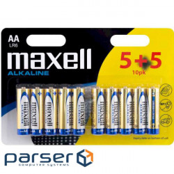 Батарейка MAXELL Alkaline AA 10шт/уп (M-790253.00.CN) (4902580724894)