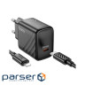 Зарядний пристрій HOCO CS22A Value USB-C PD30W + cable USB-C to Lightning Black (6942007609920)