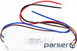 Блок питания HiSmart 24V, 2.5А, 60W, IP67 (LPV-60-24)