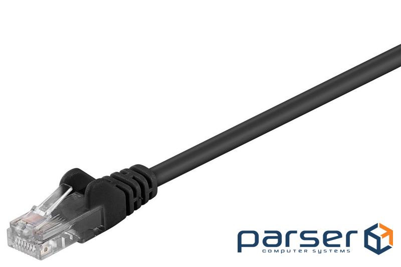 Патч-корд неекранований RJ45 UTP5e 3.0m, patch AWG28 D=4.5mm Gold Protect,чорний (75.06.8649-1)
