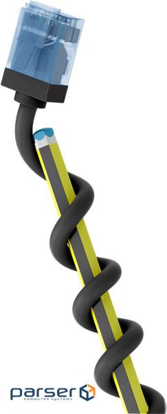 Патч-корд неекранований RJ45 UTP6a 5.0m, patch Slim U-Flexi LSOH PoE+ Cu,чорний (75.07.4239-1)