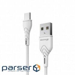 Date cable USB 2.0 AM to Type-C 1.0m White Grand-X (PC-03W)