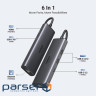 Концентратор Ugreen USB-C to HDMI + 2xUSB 3.2 + USB-C 3.2 + RJ45 + PD CM512 gray (45000)
