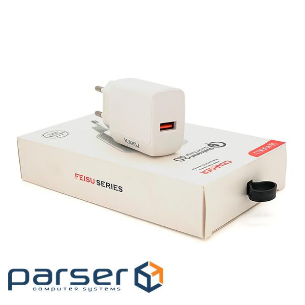 СЗУ AC100-240V iKAKU KSC-178 FEISU QC3.0, White, Box (KSC-178-FEISU)