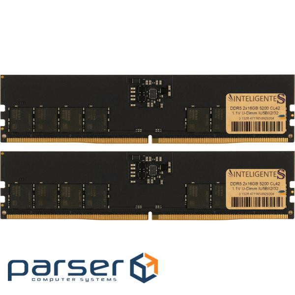 Модуль пам'яті для комп'ютера DDR5 32GB (2x16GB) 5200 MHz INTELIGENTES (IU5BII2/32)