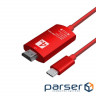 Перехідник Type C to HDMI, 2m, 4K, 30HZ Extradigital (KBH1751)
