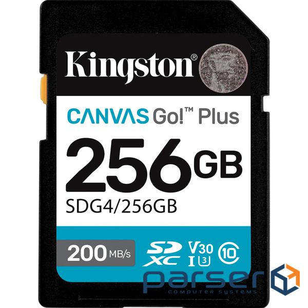 Карта пам"яті Kingston 256GB SDXC сlass 10 UHS-I U3 V30 Canvas Go Plus G4 (SDG4/256GB)