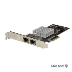 StarTech Network ST10GPEXNDPI 2PT PCI Express 10GBase-T/NBASE-T Ethernet Network Card Retail