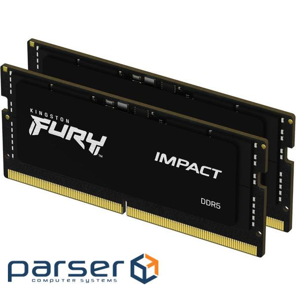 Kingston DRAM 32GB 4800MT/s DDR5 CL38 SODIMM (Kit of 2) FURY Impact EAN: 740617326 (KF548S38IBK2-32)