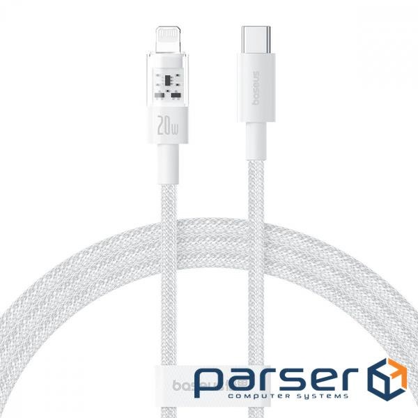 Кабель Baseus Gem Fast-Charging Data Cable Type-C to Lightning 20W 2m white (P10373001211-01)
