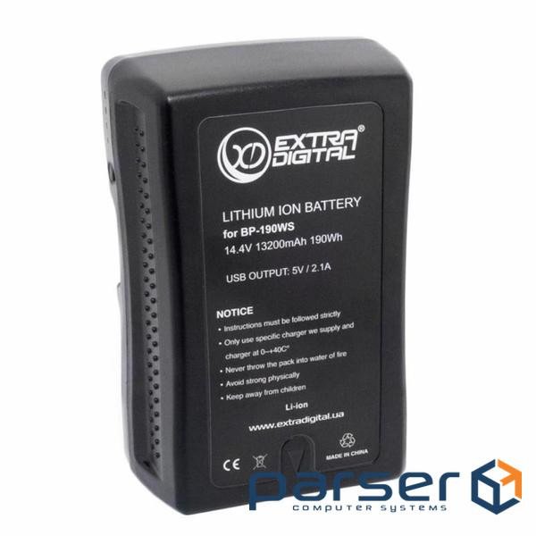 Акумулятор до фото / відео Extradigital Sony BP-190WS, Li-ion, 14.8V, 13200 mAh (BDS2695)