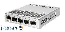 Network switch Cisco SG350X-48-K9-EU Тип - управляемый 3-го уровня, форм-фактор - в стойку, количество портов - 54, порты - SFP+, Gigabit Ethernet, комбинированный, возможность удаленного управления - управляемый, коммутационная способность - 176 Гбит/ с, размер таблицы МАС-адресов - 64000 Кб, корпус - Металический, 48x10/ 100/ 1000TX, 2хSFP+ Mikrotik CRS305-1G-4S+IN