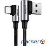 Дата кабель USB 2.0 AM to USB-C 3.0m 3A 90 corner US176 black Ugreen (70875)