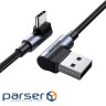 Дата кабель USB 2.0 AM to USB-C 3.0m 3A 90 corner US176 black Ugreen (70875)