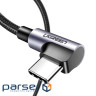 Дата кабель USB 2.0 AM to USB-C 3.0m 3A 90 corner US176 black Ugreen (70875)