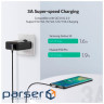 Дата кабель USB 2.0 AM to USB-C 3.0m 3A 90 corner US176 black Ugreen (70875)