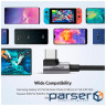 Дата кабель USB 2.0 AM to USB-C 3.0m 3A 90 corner US176 black Ugreen (70875)