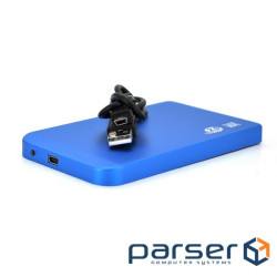 Карман 2,5"корпус метал, інтерфейс USB2.0/ SATA, Blue (YT-PMC2,5 Blue)