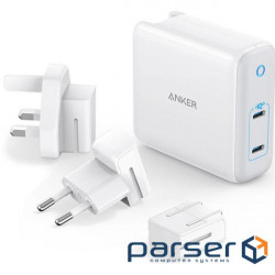 Charger Anker PowerPort Atom III Duo - 60W 2xUSB-С (White) (A2629H21)