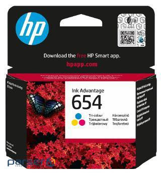 Картридж із друкуючою головкою струменевий HP No.654 DJ IA 2976/4376/6575 Tri-color (7FP38UE)