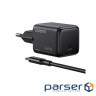 Зарядний пристрій Ugreen X517 USB-C PD25W GaN + cable USB-C to USB-C 1.0m black (75103)