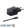 Зарядний пристрій Ugreen X517 USB-C PD25W GaN + cable USB-C to USB-C 1.0m black (75103)