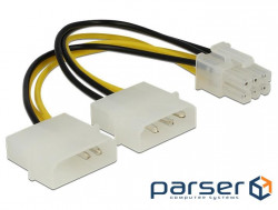 Power cable internal PCIePower 6p-MoleX M/M,x2 0.15m Y-cable (70.08.2315-1)