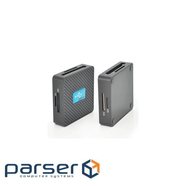 Зчитувач флеш-карт Voltronic USB 3.0 to SD/MMC/MS/TF/M2 black (HDH-939B/08624)